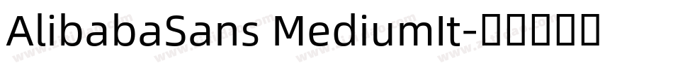 AlibabaSans MediumIt字体转换